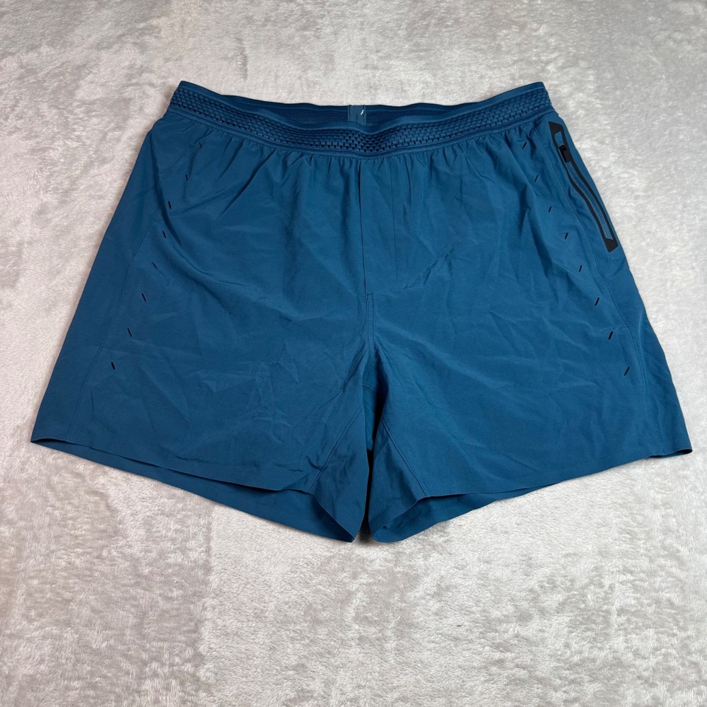 NWOT Ten Thousand Mens The Session 5" Short XL Blue Lined Athletic Gym